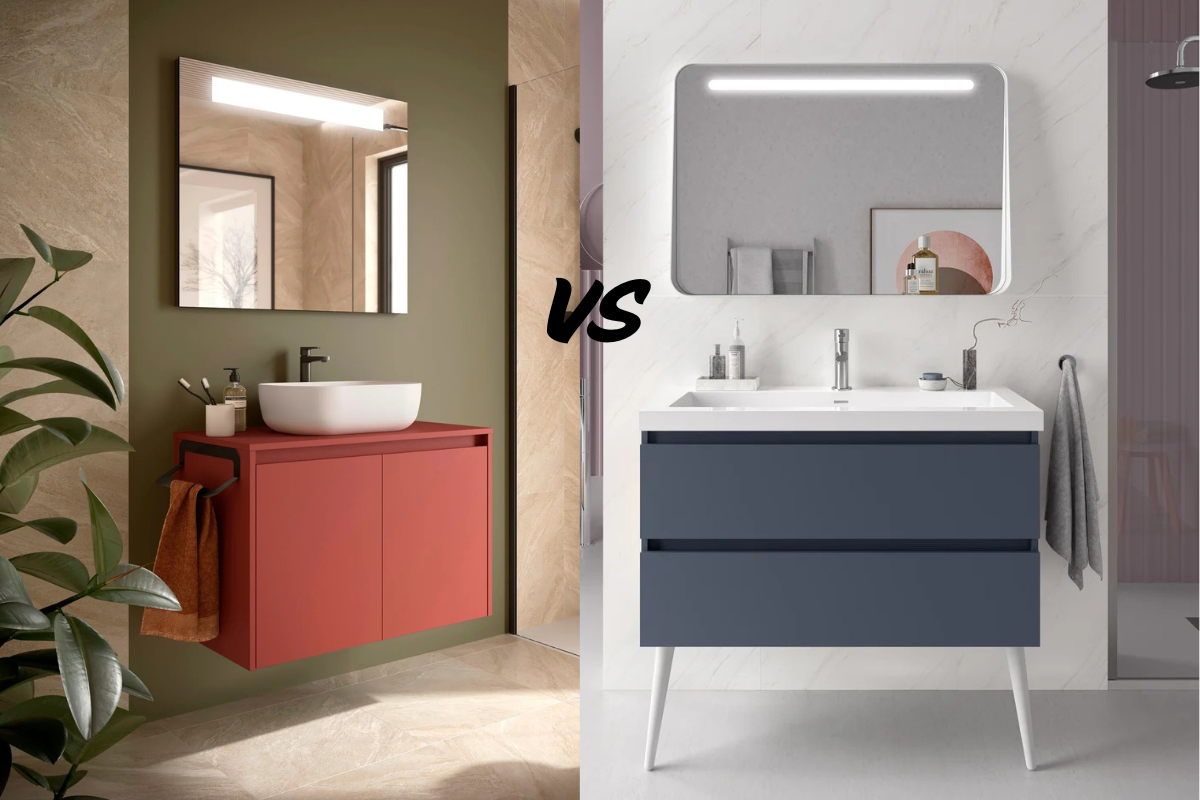 Mueble de Baño Suspendido vs con Pie