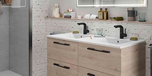 Mueble con lavabo doble