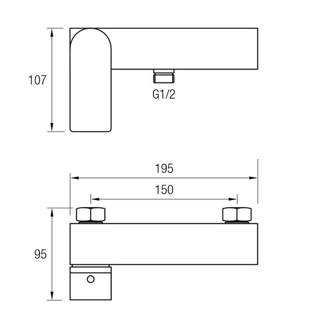 Medidas Grifo de ducha ORLEANS de Aquassent