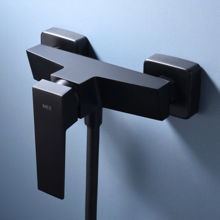 Kit Ducha Monomando ART de Imex Negro Mate | Diseño Compacto y Moderno - CuartoDeBaño.com