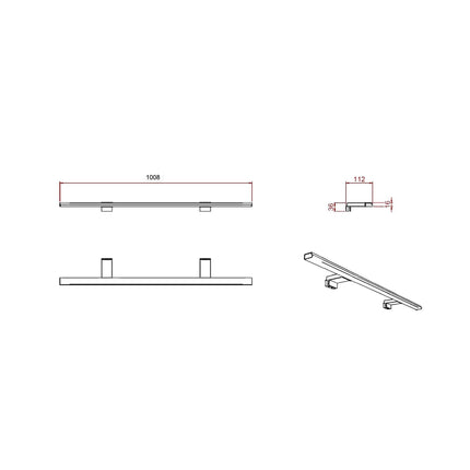 Croquis Aplique LED PANDORA 1008