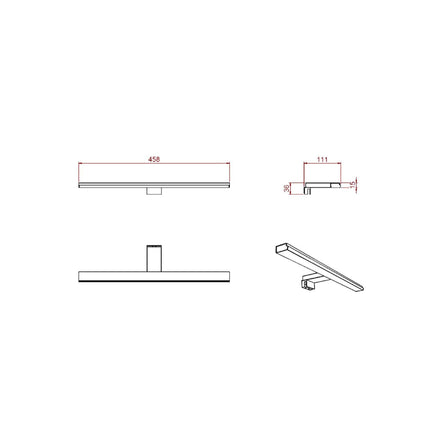 Croquis Aplique LED PANDORA 458