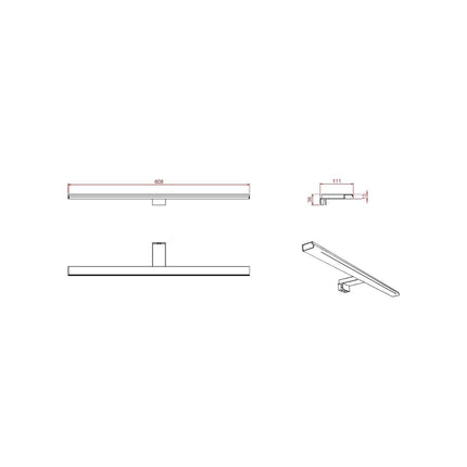 Croquis Aplique LED PANDORA 608