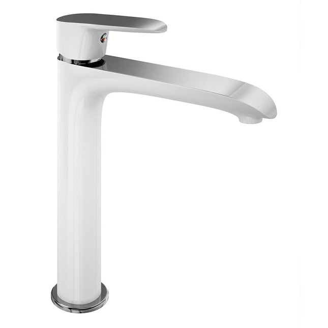 Monomando de lavabo alto de DANN blanco