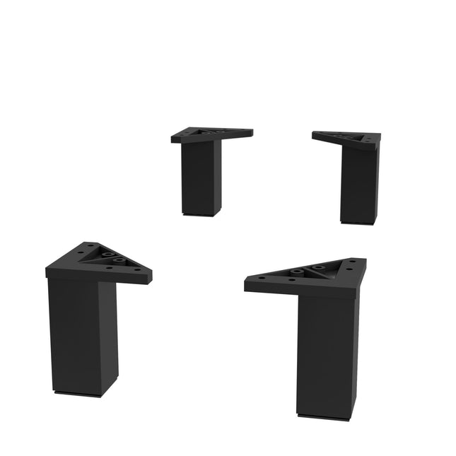 Juego de 4 Patas 100mm negro