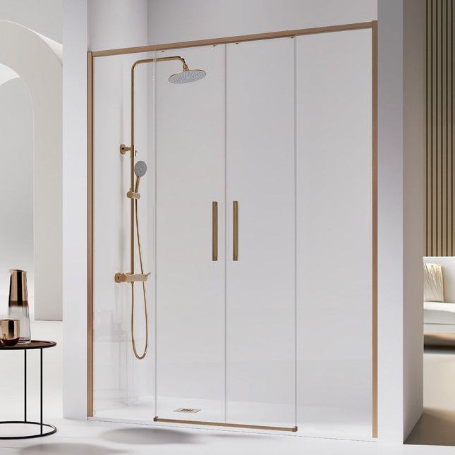 Mampara DELTA  DE100 bronce cepillado