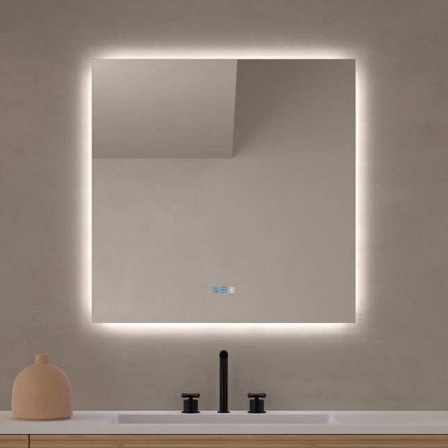 Espejo de baño LED Mérida de Dyled 80x80 cm con luz 6000K