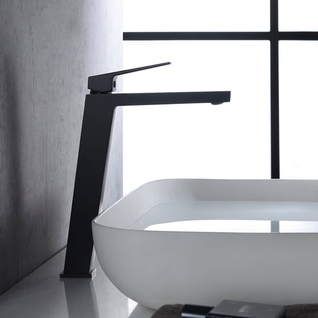 Grifo de Lavabo Alto ART de Imex Negro Mate | Diseño Ergonómico y Moderno - CuartoDeBaño.com