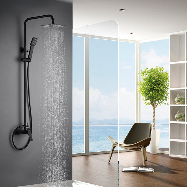 Grifo Monomando de Ducha ARTde Imex - Negro Mate | Diseño Moderno y Barra Telescópica - CuartoDeBaño.com