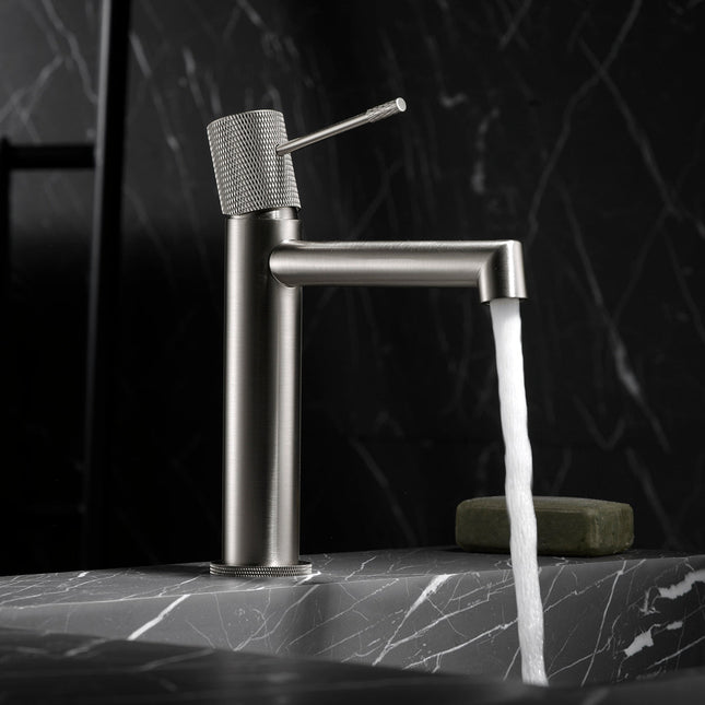 Grifo de Lavabo Monomando Níquel Cepillado LINE Bdd038-1Nq de Imex 