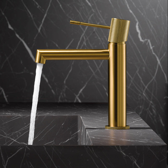 Grifo de Lavabo Oro Cepillado LINE Bdd038-1Oc de Imex