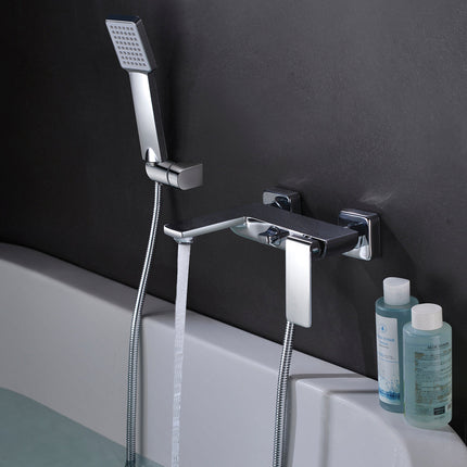Grifo de Baño/Ducha Cromo FIYI | Set Completo con Flexo Acero 180cm | Cartucho Cerámico 25mm | IMEX - CuartoDeBaño.com