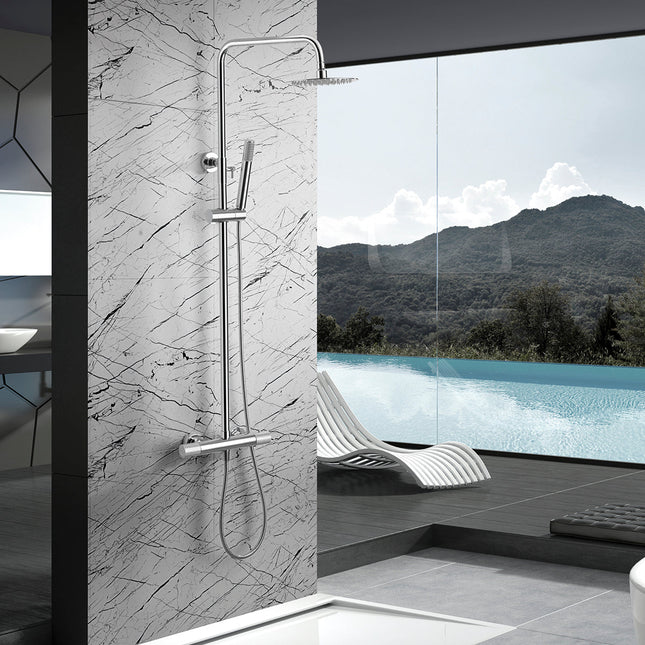 Conjunto de Ducha Termostático Telescópico Cromo LINE Btd038 de Imex