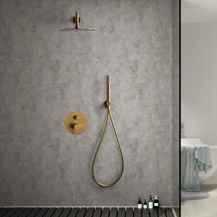 Conjunto de Ducha Oro Cepillado LINE Gpd038/Oc de Imex