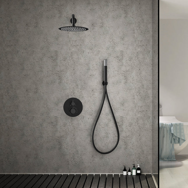 Conjunto de Ducha Termostático Empotrado LINE Gtd038/Ng de Imex