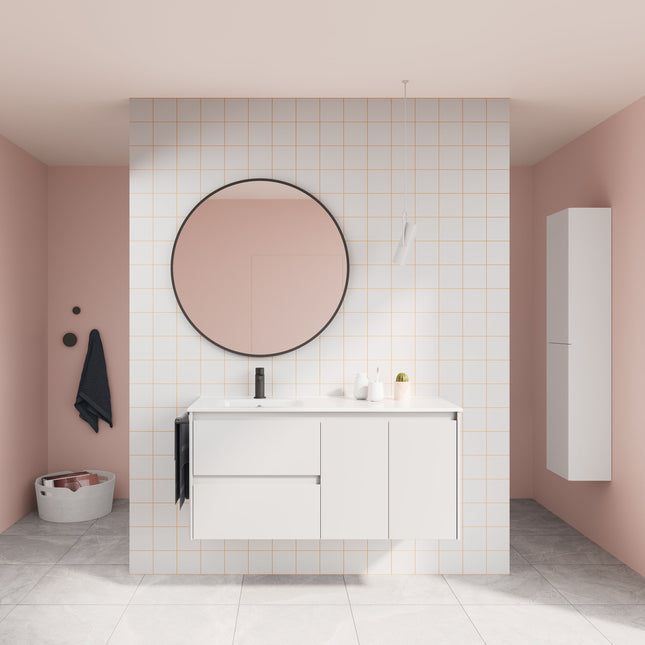 mueble de baño Alfa suspendido 120 cm blanco mate