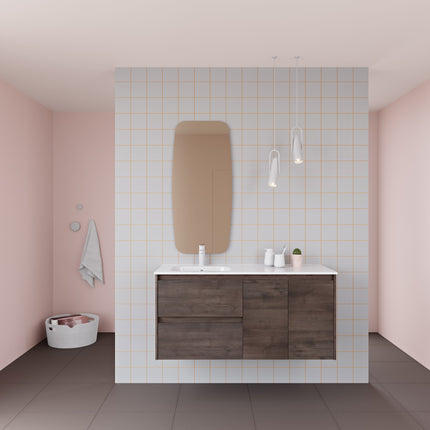 mueble de baño Alfa suspendido 120 cm fresno samara