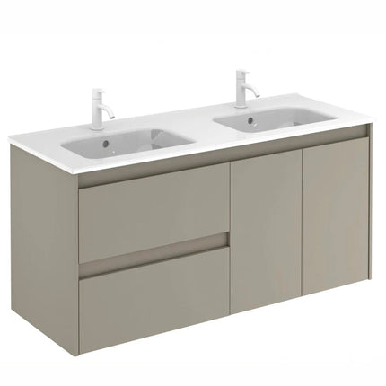 mueble de baño Alfa suspendido 120 cm arena mate