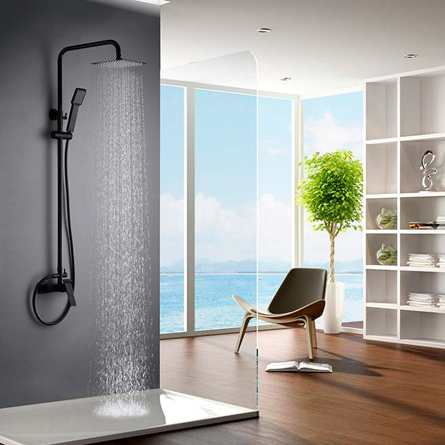 Conjunto Ducha Termostático ART Negro Mate IMEX