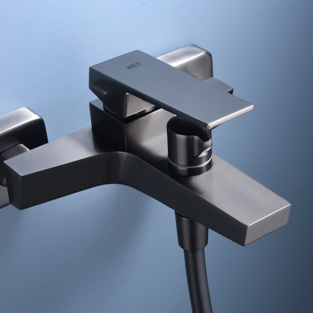 Kit Baño y Ducha Monomando ART de Imex| Black Gun Metal | Acabado PVD Resistente - CuartoDeBaño.com