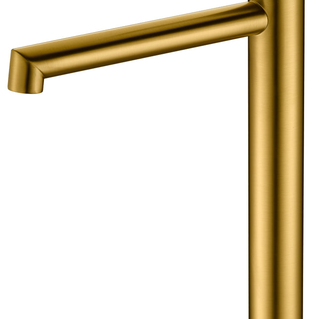 Grifo de Lavabo Alto Oro Cepillado LINE Bdd038-3Oc de imex