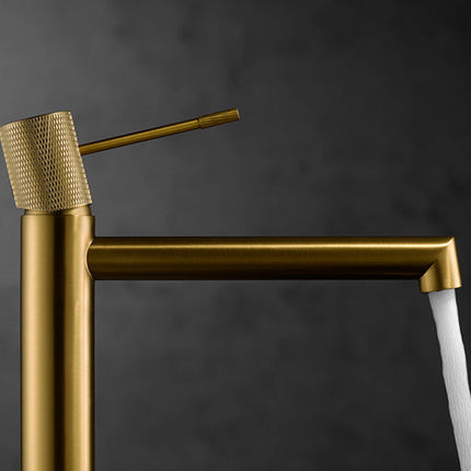 Grifo de Lavabo Oro Cepillado LINE Bdd038-3Oc