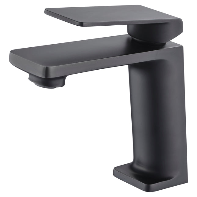 Grifo De Lavabo Negro Mate FIJI | Monomando | Acabado Antihuellas | IMEX - CuartoDeBaño.com