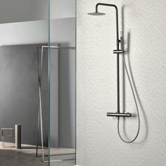 Columna de Ducha Termostático Black Gun Metal LINE Btd038/Bgm de Imex