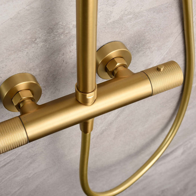 Conjunto de Ducha Termostático Oro Cepillado Imex Btd038/Oc