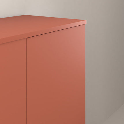 Mueble de baño BASSI color terracota