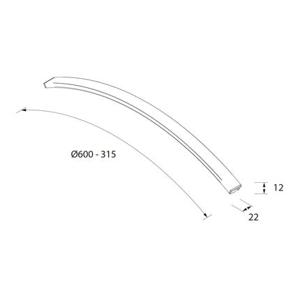 Croquis Aplique LED Circular CIRCUS de 60 cm