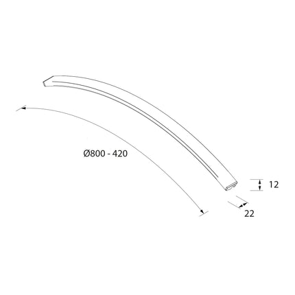 croquis Aplique LED Circular CIRCUS de 80 cm