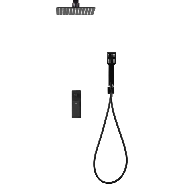 Conjunto Ducha Empotrado Negro Mate FIJI