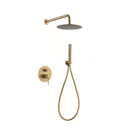 Conjunto de Ducha Empotrado Monomando Oro Cepillado LINE Gpd038/Oc de Imex