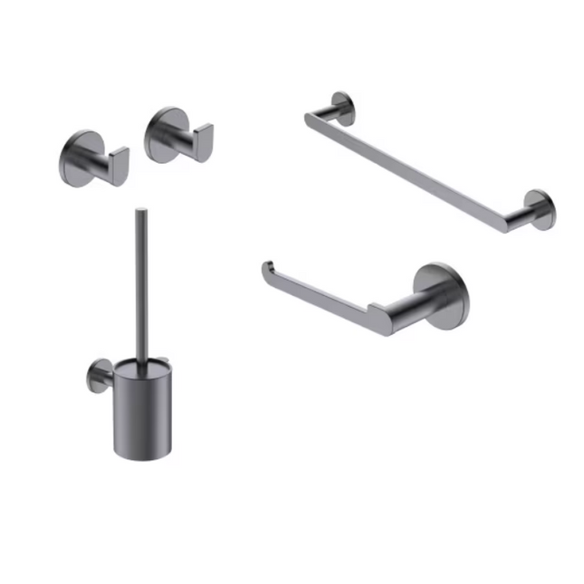 Conjunto de accesorios de baño PRACTIC gun metal