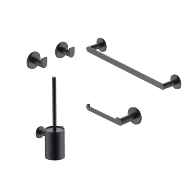 Conjunto de accesorios de baño PRACTIC negro