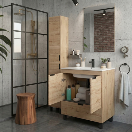 Mueble de Baño CONTESSA puertas abiertas