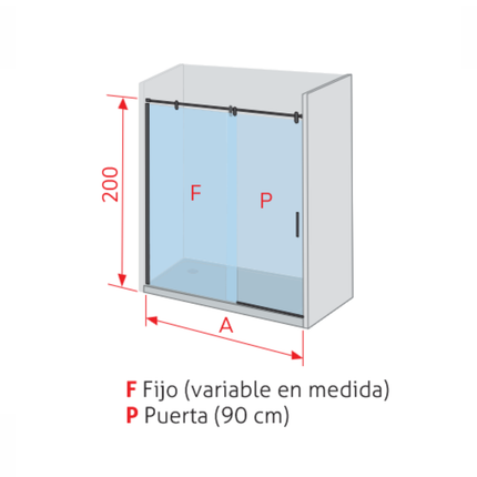 Dibujo Mampara Kassandra Slim LM102