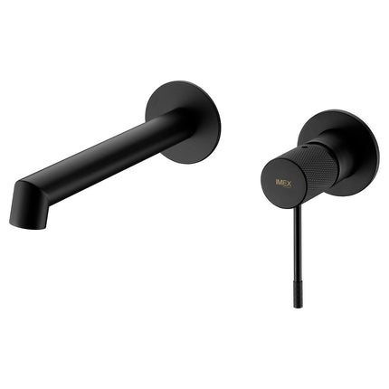 Grifo de Lavabo Empotrado Negro Mate LINE Gld038/Ng de Imex