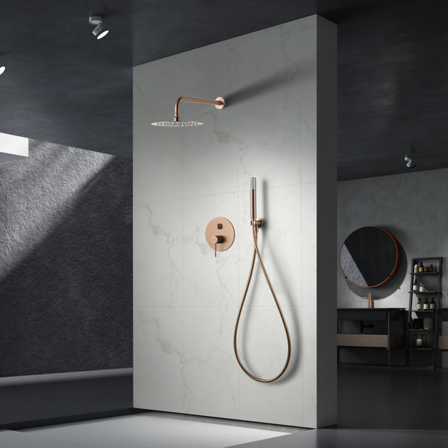 Grifo de Ducha Monomando Empotrado Oro Rosa Cepillado LINE Gpd038/Orc de Imex