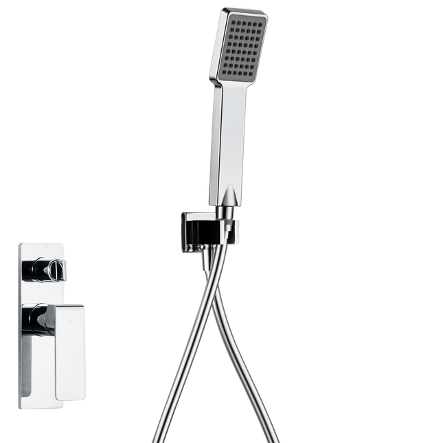 Conjunto Ducha Empotrado Monomando FIYI | Sistema Empotrado Completo | Cromo Brillante | IMEX - CuartoDeBaño.com