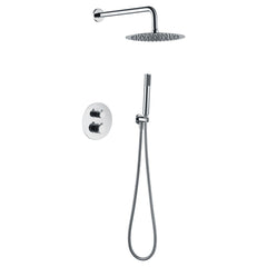Conjunto de Ducha Termostático Empotrado Cromo LINE Gtd038 de Imex