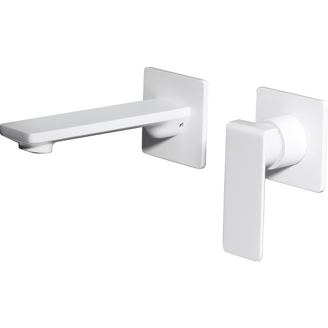 Grifo de Lavabo Empotrado Blanco Mate FIYI
