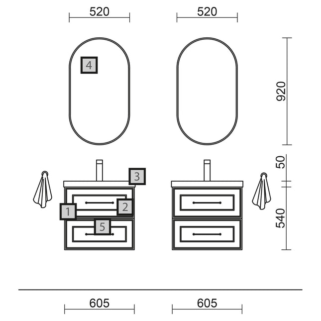 croquis Conjunto RENOIR 600 Black Velvet