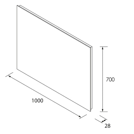 medidas espejo bloc 100cm