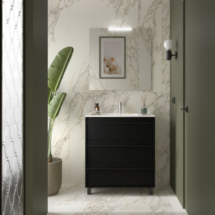mueble attila 3 cajones negro