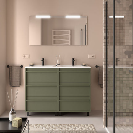 mueble attila 6 cajones verde