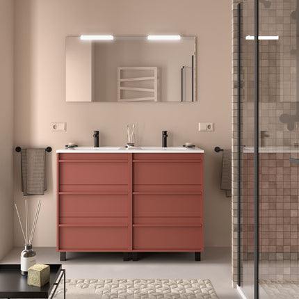 mueble attila 6 cajones rojo