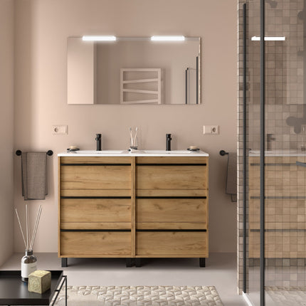 mueble attila 6 cajones roble
