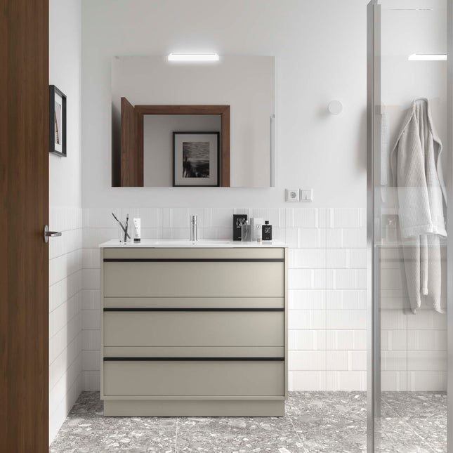 mueble attila 3 cajones gris